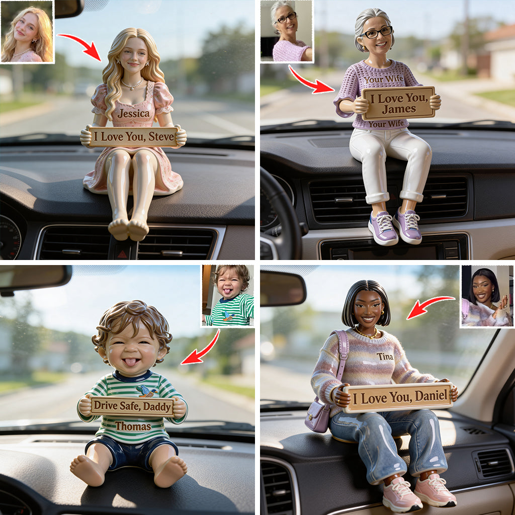 Custom Any Photo - Drive Safe - Personalized Family Premium 3D Figurine