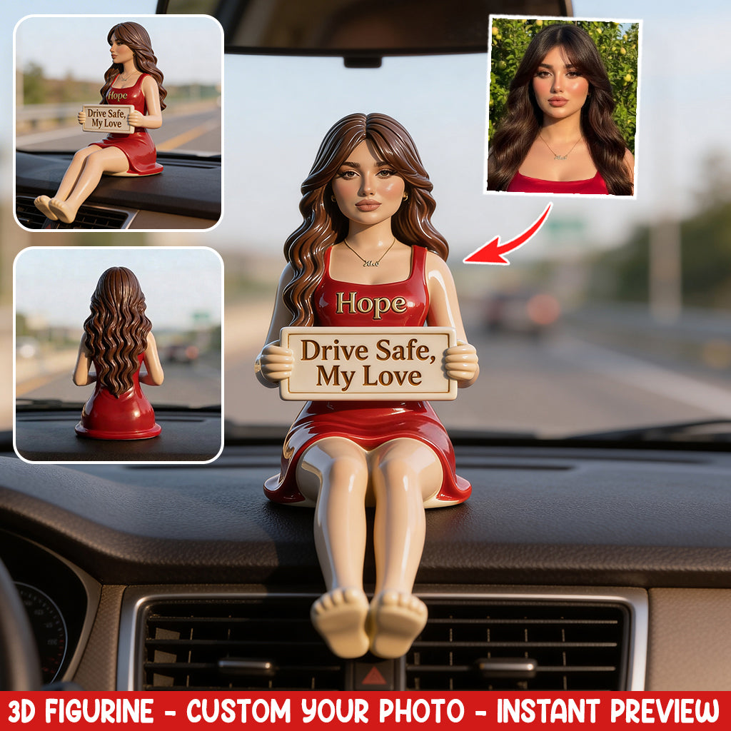 Custom Any Photo - Drive Safe - Personalized Family Premium 3D Figurine