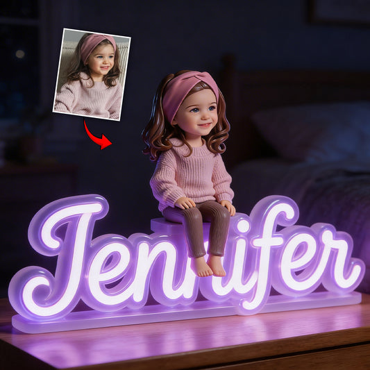 Custom Any Photo - Personalized Kid Acrylic LED Night Light