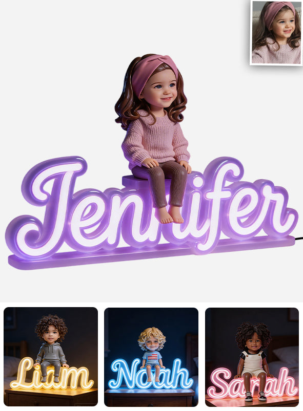 Custom Any Photo - Personalized Kid Acrylic LED Night Light