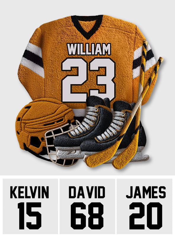 Liebe zum Hockey – Personalisierter, rutschfester, getufteter Hockey-Teppich