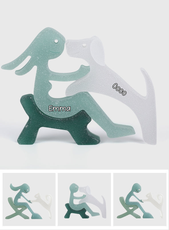 Für Hunde-, Katzen- und Tierliebhaber – personalisierte Acrylplakette in Hundeform