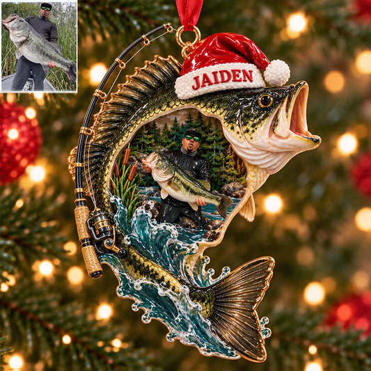 Angeln lieben - Personalisierte Premium 3D Ornament