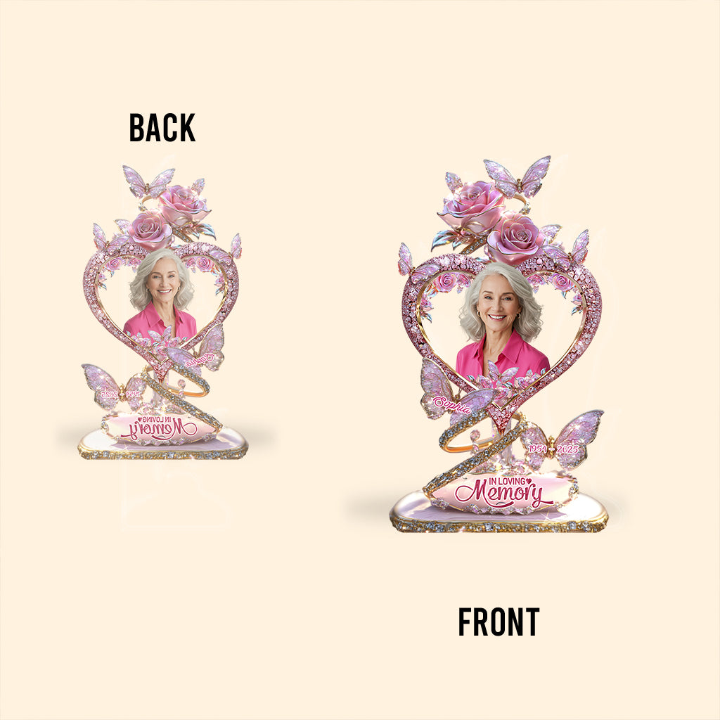 In liebevoller Erinnerung – Personalisierte Gedenktafel aus Acryl in individueller Form