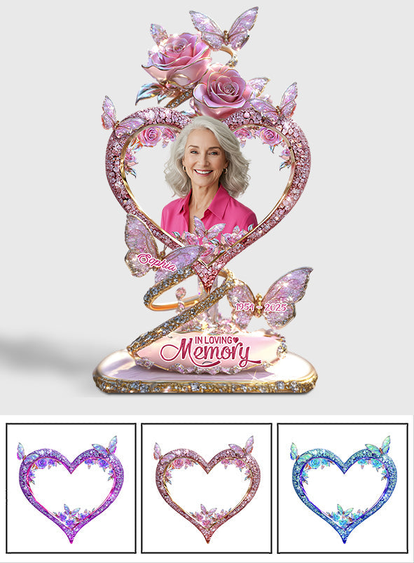 In liebevoller Erinnerung – Personalisierte Gedenktafel aus Acryl in individueller Form