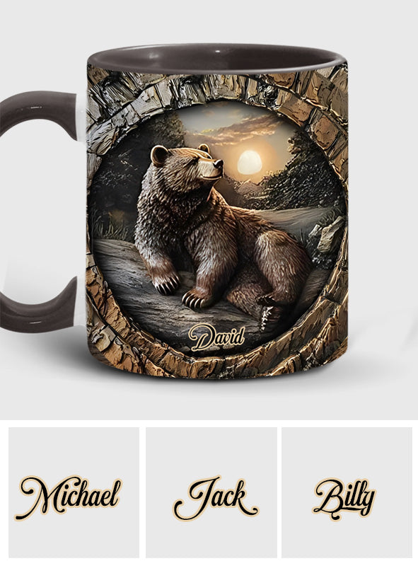 Starker Bär – Personalisierter Becher mit Jagdmotiv