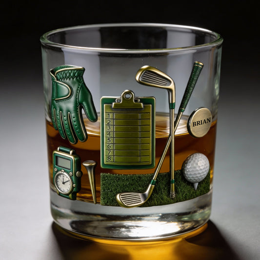 Golf is A Good Walk Spoiled - Personalized Golf Whiskey Glass