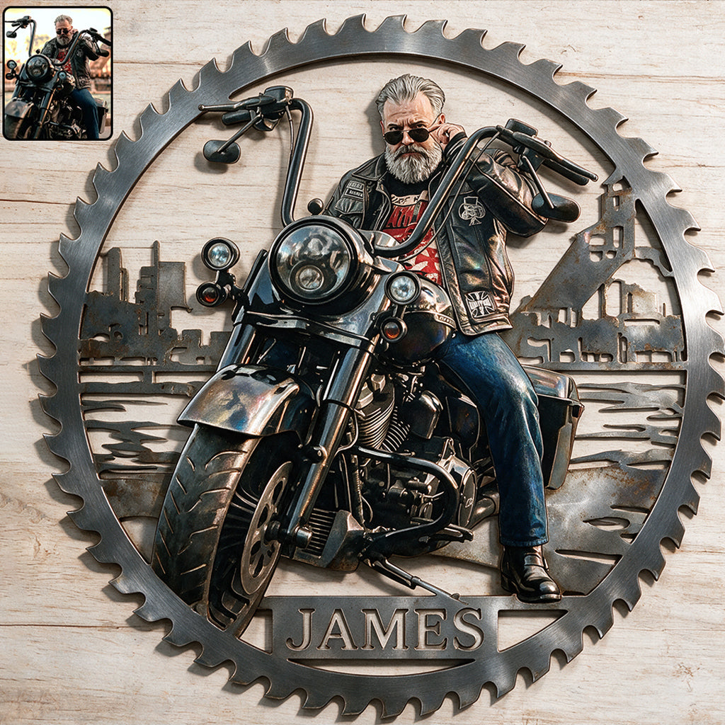 Custom Saw Blade Metal Wall Sign for Men – Personalized Gift for Him - Personalized Real Men 3D Printed Cut Metal Sign