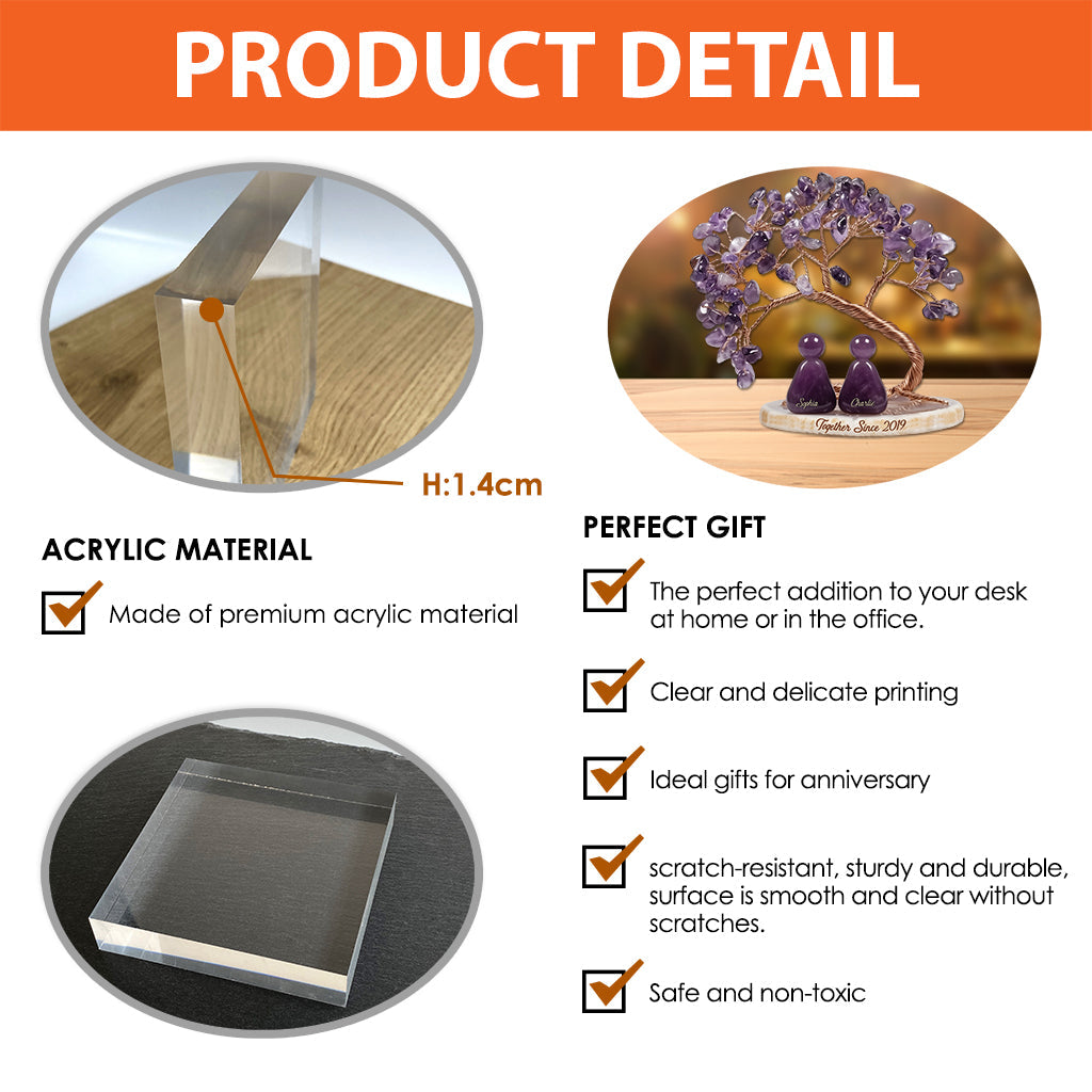 Gemeinsam seit – Das perfekte Geschenk für Paare – personalisierte Acrylplakette in individueller Form