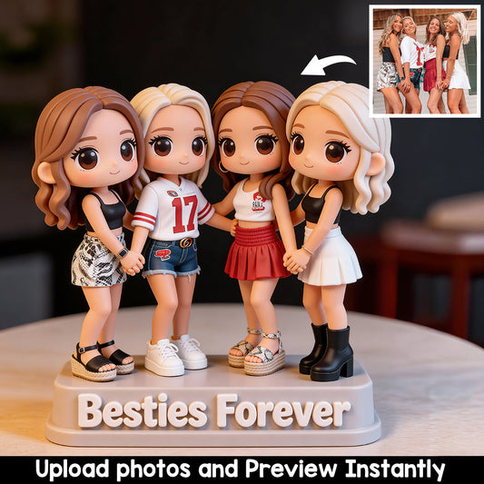 Custom From Any Photo Friends - Personalized Bestie Custom Shaped Acrylic Plaque