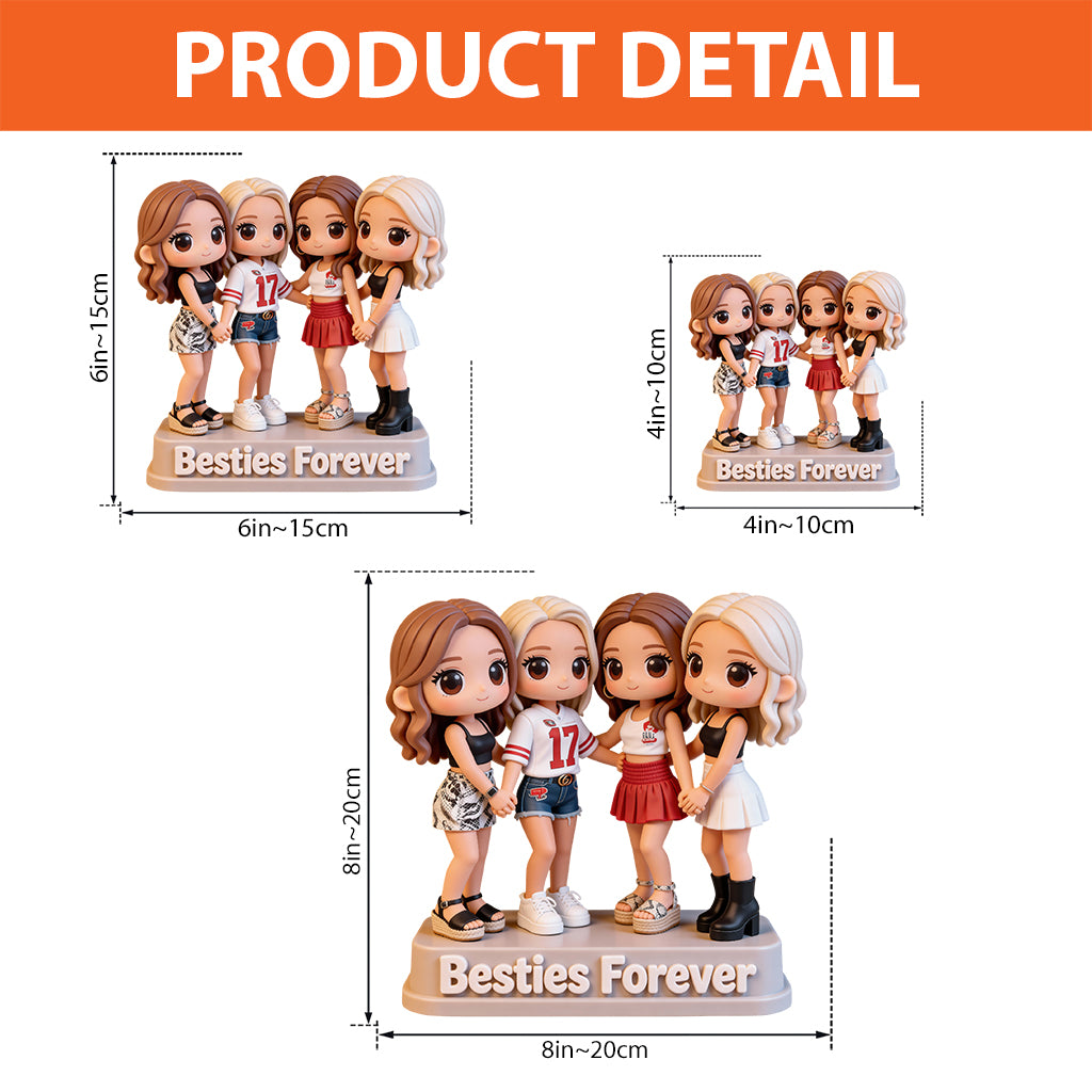 Custom From Any Photo Friends - Personalized Bestie Custom Shaped Acrylic Plaque