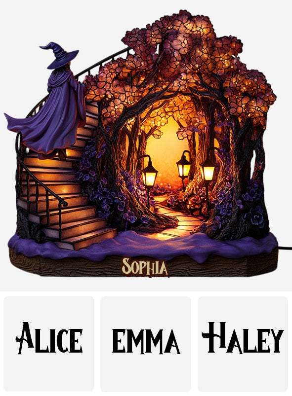 Wunderschöne Hexe – Personalisierte Hexen-LED-Nachtleuchte aus Acryl