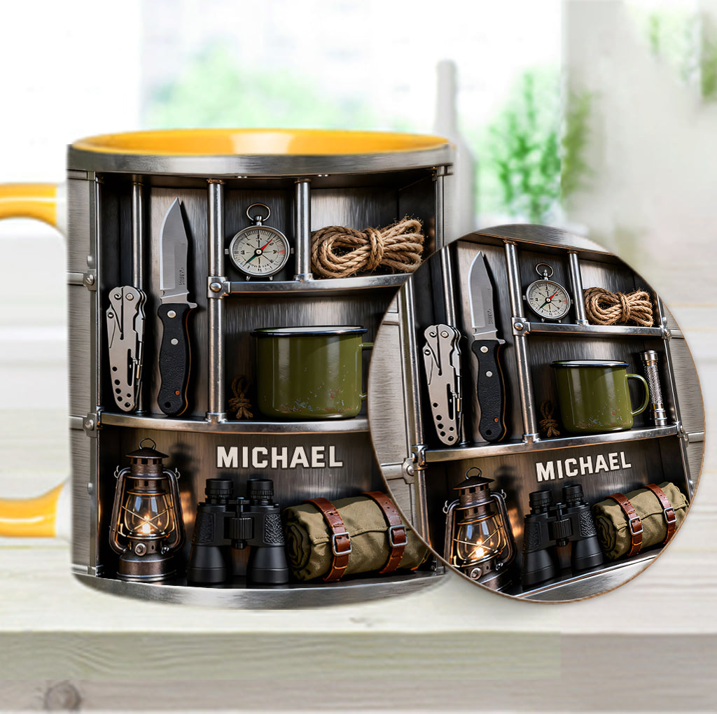 Camping-Liebe – Personalisierte Camping-Tasse & Untersetzer