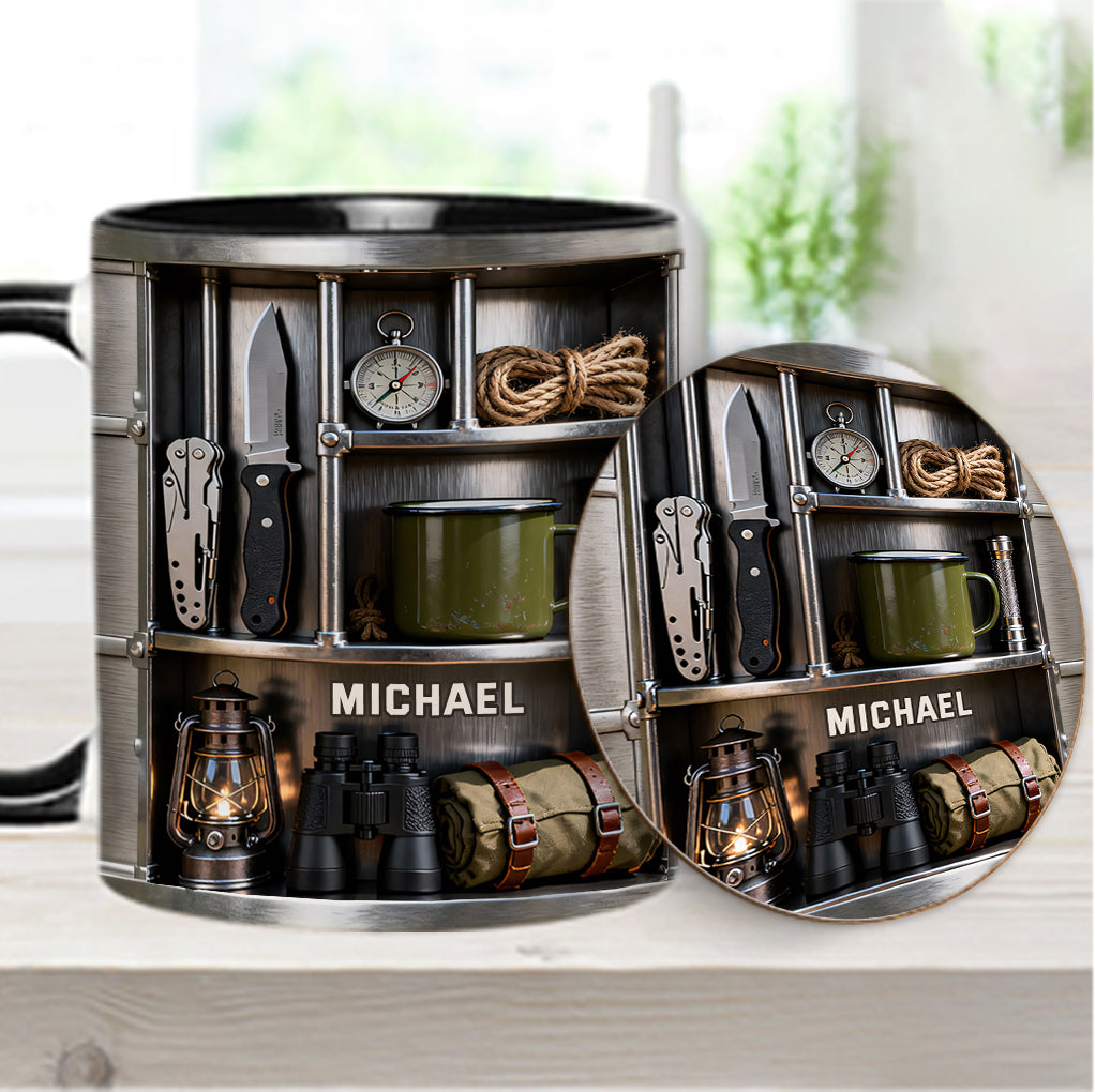 Camping-Liebe – Personalisierte Camping-Tasse & Untersetzer