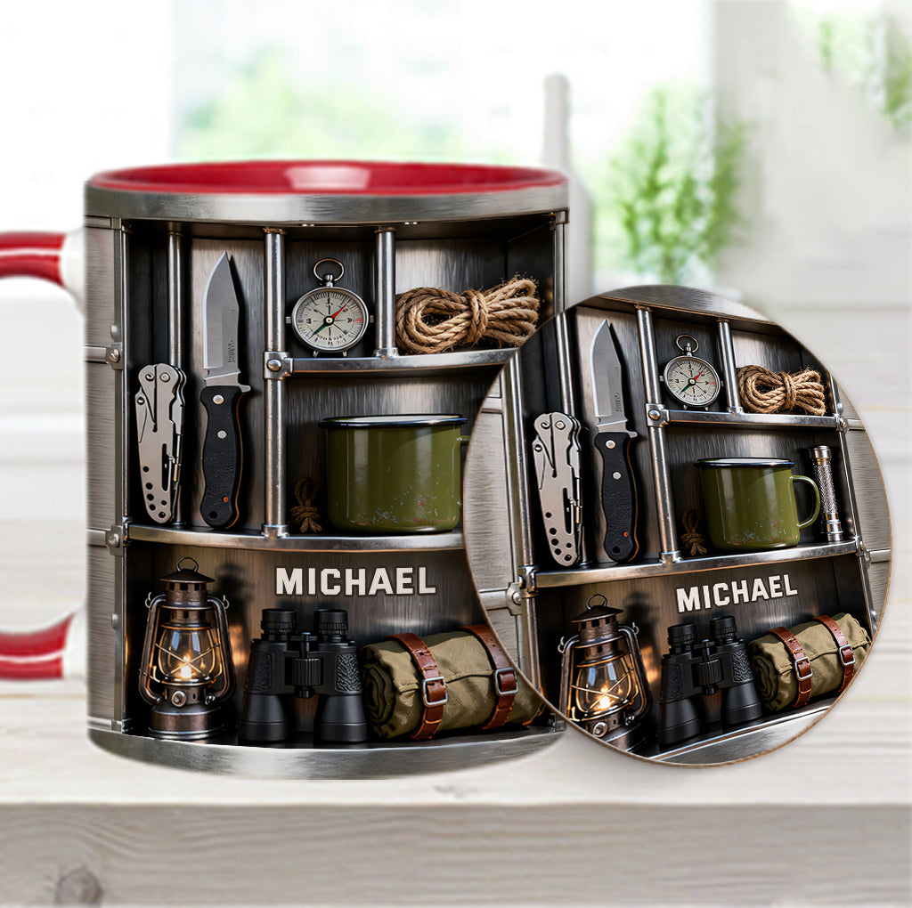 Camping-Liebe – Personalisierte Camping-Tasse & Untersetzer