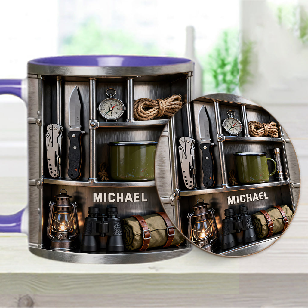 Camping-Liebe – Personalisierte Camping-Tasse & Untersetzer