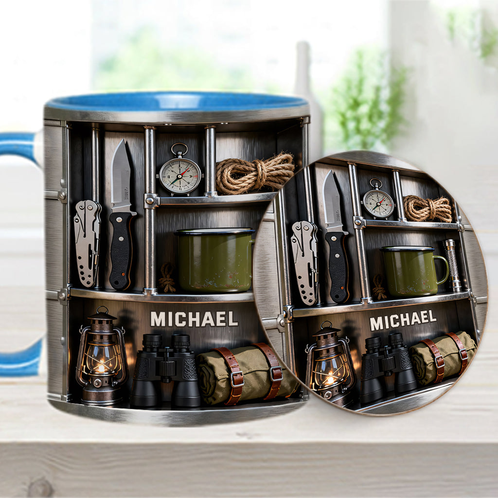 Camping-Liebe – Personalisierte Camping-Tasse & Untersetzer