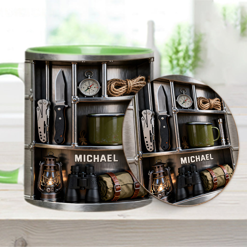 Camping-Liebe – Personalisierte Camping-Tasse & Untersetzer