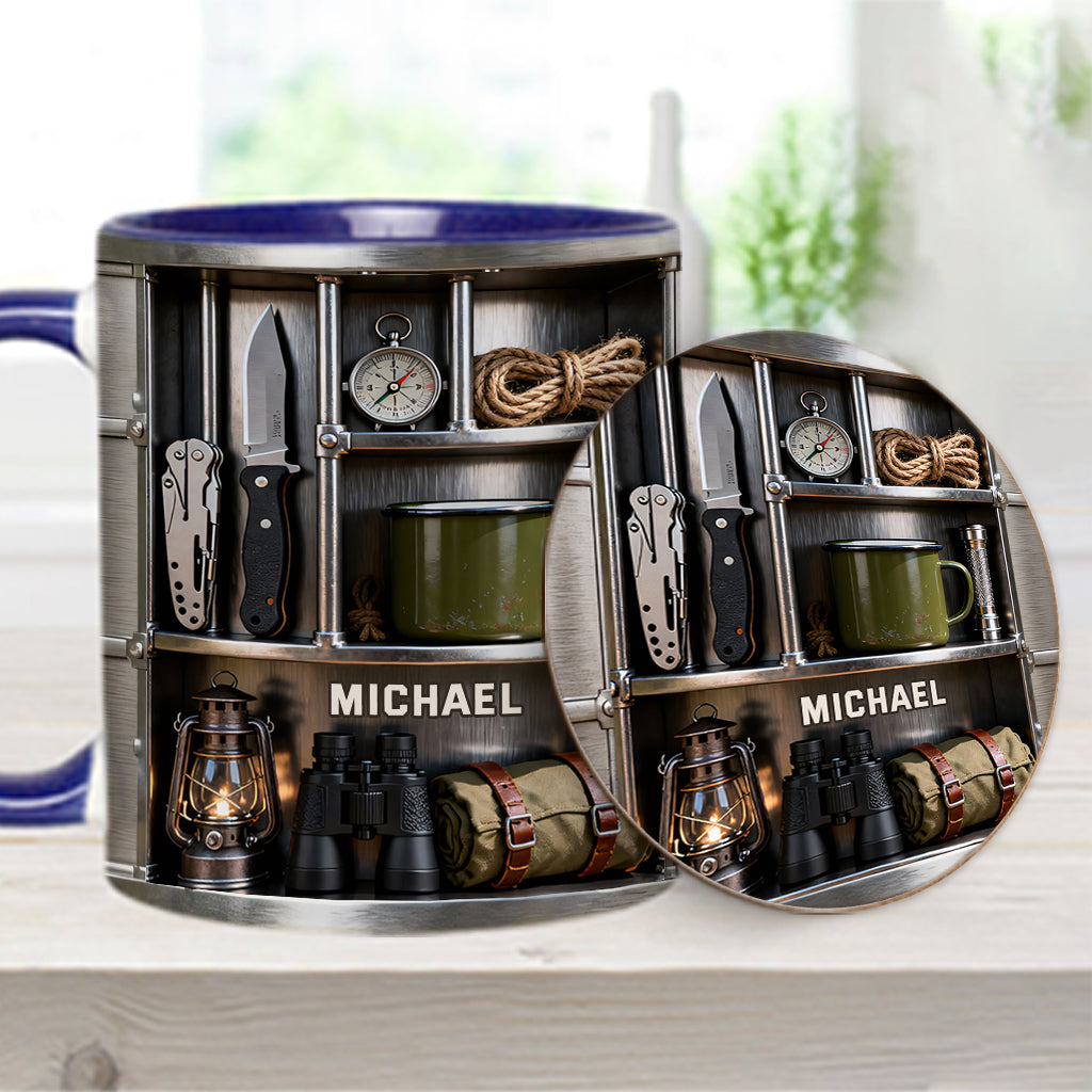 Camping-Liebe – Personalisierte Camping-Tasse & Untersetzer