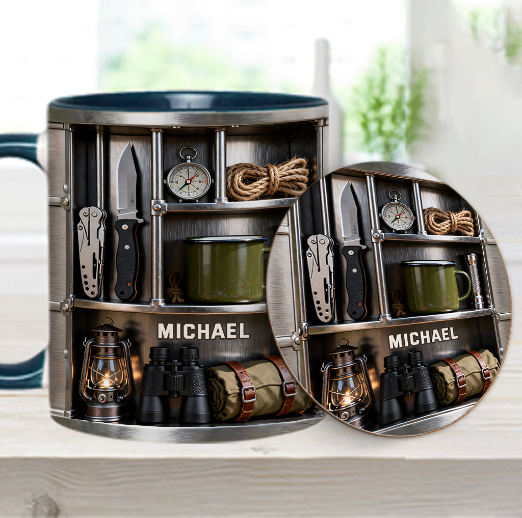 Camping-Liebe – Personalisierte Camping-Tasse & Untersetzer