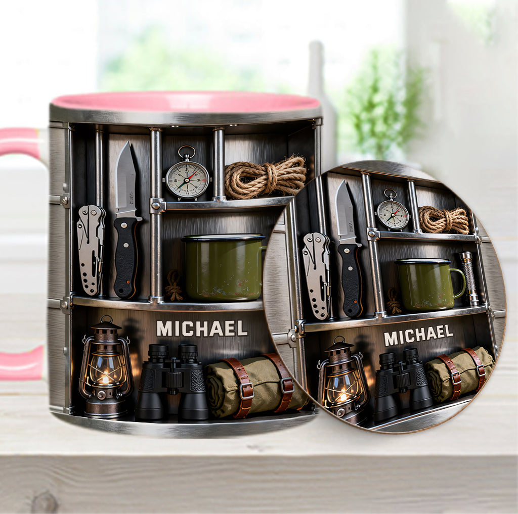 Camping-Liebe – Personalisierte Camping-Tasse & Untersetzer