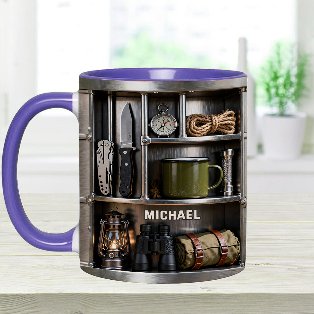 Camping-Liebe – Personalisierte Camping-Tasse & Untersetzer