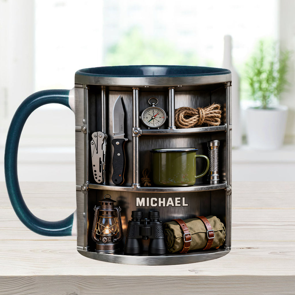 Camping-Liebe – Personalisierte Camping-Tasse & Untersetzer