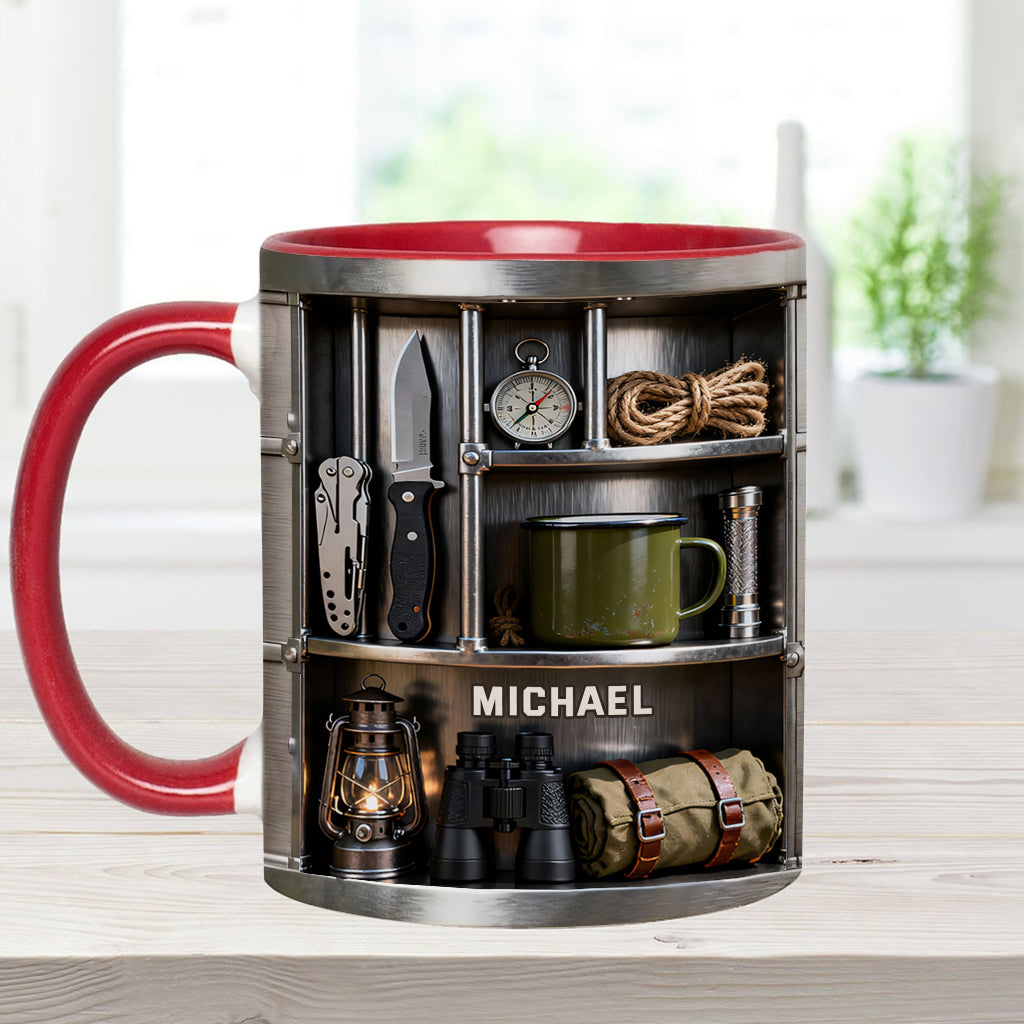 Camping-Liebe – Personalisierte Camping-Tasse & Untersetzer