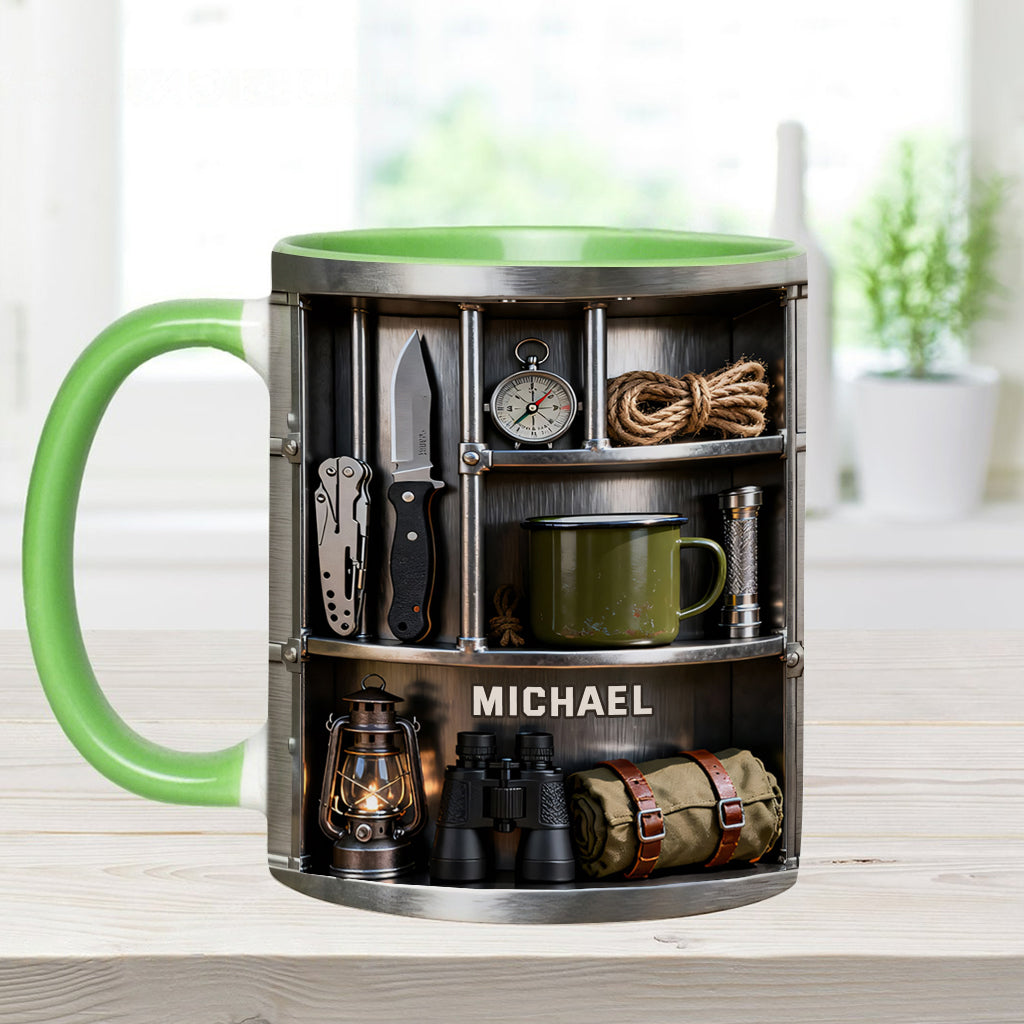 Camping-Liebe – Personalisierte Camping-Tasse & Untersetzer