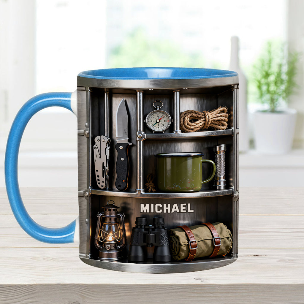 Camping-Liebe – Personalisierte Camping-Tasse & Untersetzer