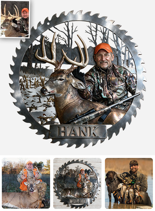 Custom From Any Photo - Personalized Hunting 3D Printed Cut Metal Sign