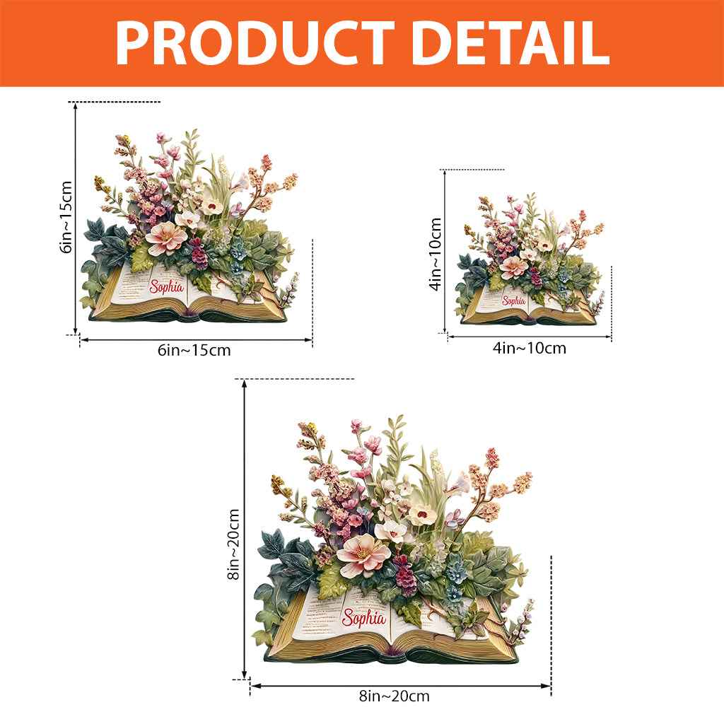 Einfach ein Mädchen, das gerne liest – Geschenk für Bücherliebhaber – Personalisierte Acrylplakette in Buchform