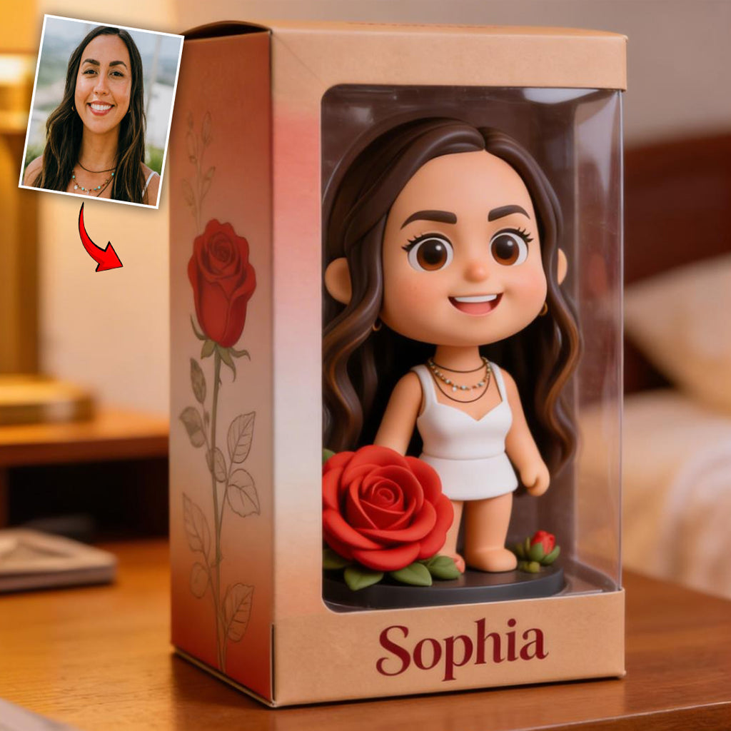 Individuell gestaltete Geburtsblume mit Foto – Personalisierte Acrylplakette in individueller Form zur Selbstliebe