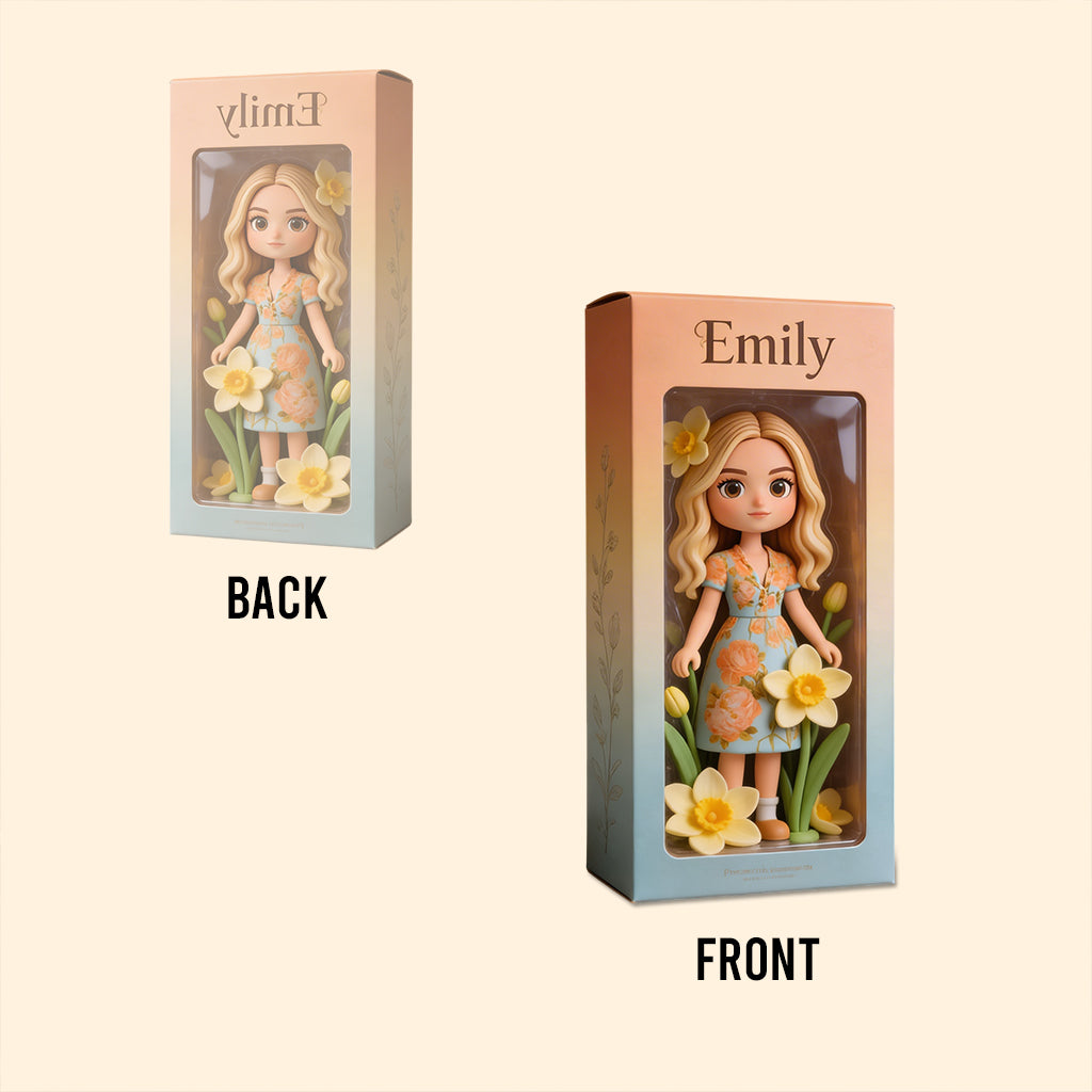 Individuell gestaltete Geburtsblume mit Foto – Personalisierte Acrylplakette in individueller Form zur Selbstliebe