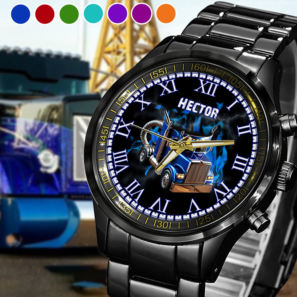 Keep On Truckin - Personalized Trucker Hand Watch