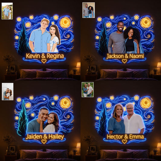 Beautiful Night Couple Gift - Personalized Couple Neon LED Light Sign
