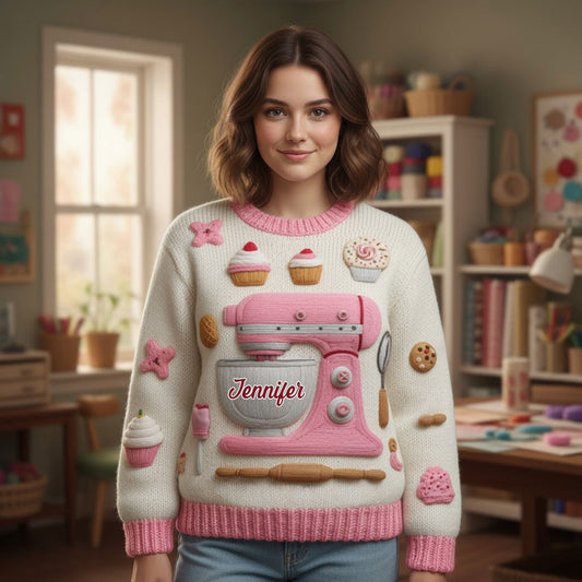 Baking Is My Love - Personalized Baking Ugly Sweater