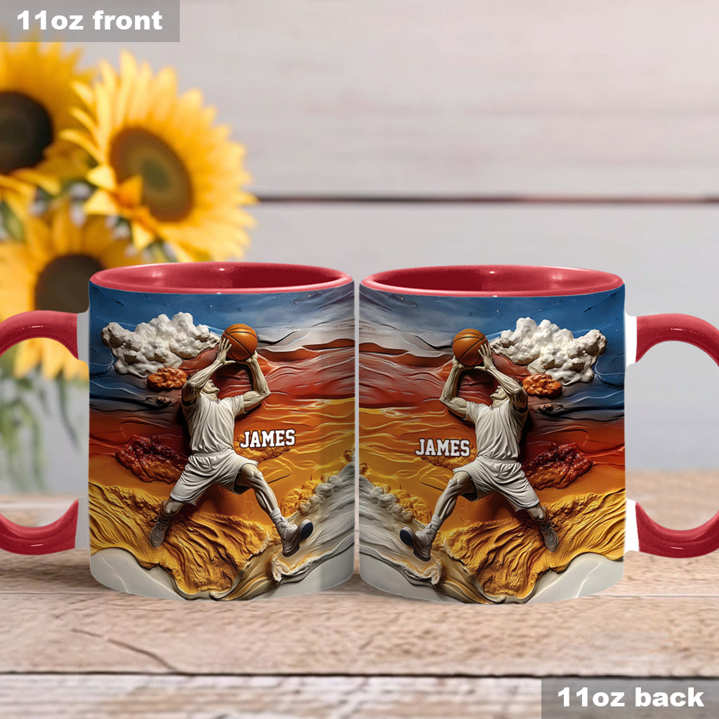 Cooler Basketballspieler – Personalisierte Tasse mit Basketballmotiv