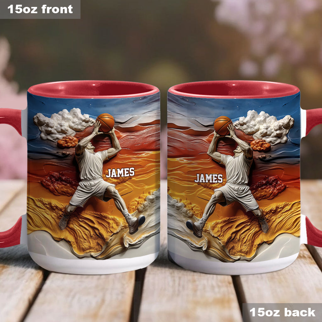 Cooler Basketballspieler – Personalisierte Tasse mit Basketballmotiv