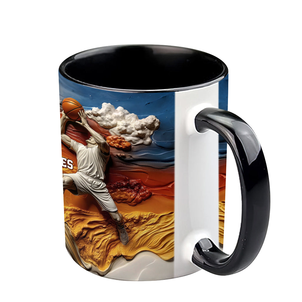 Cooler Basketballspieler – Personalisierte Tasse mit Basketballmotiv
