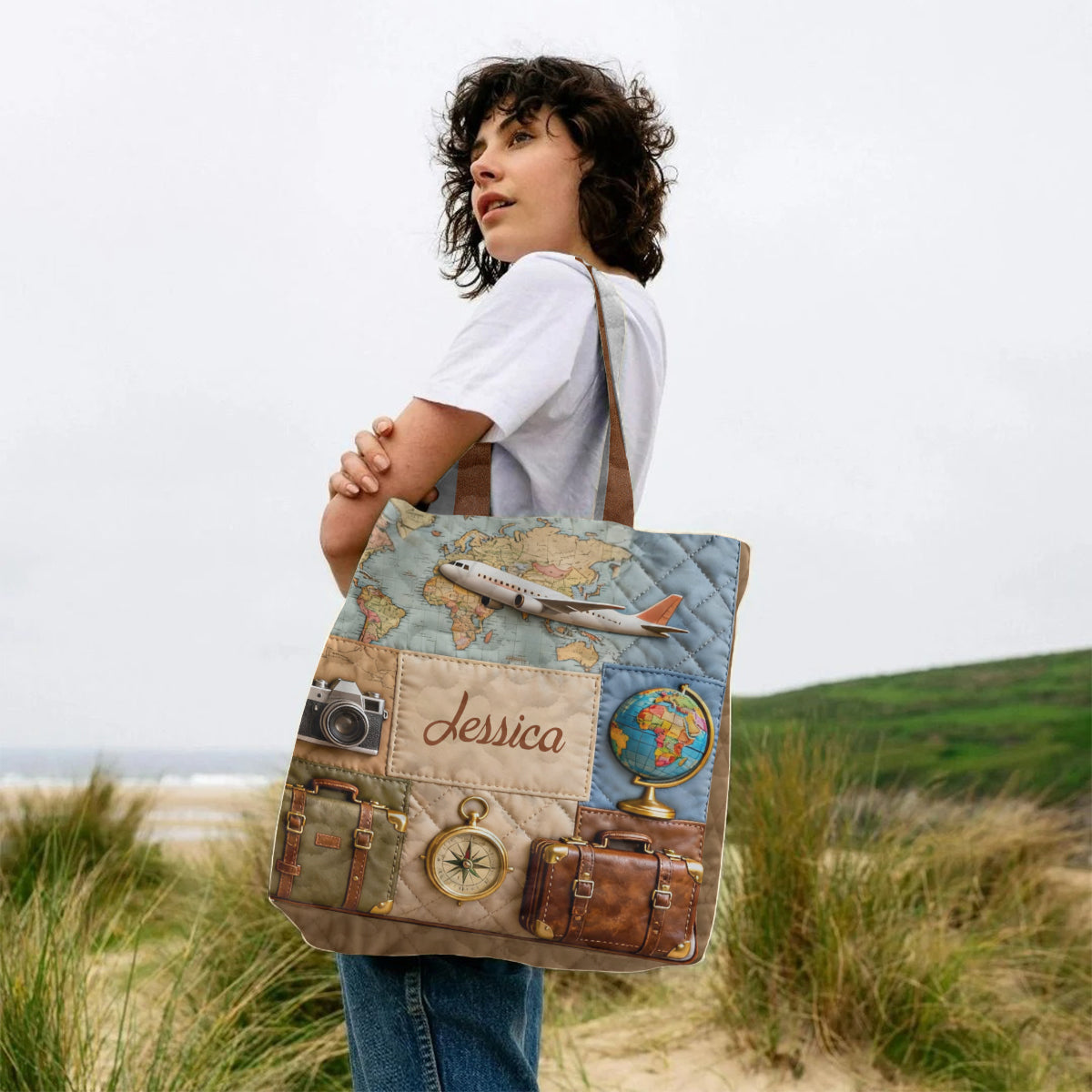 Reisen ist meine Therapie – Personalisierte gesteppte Reisetasche