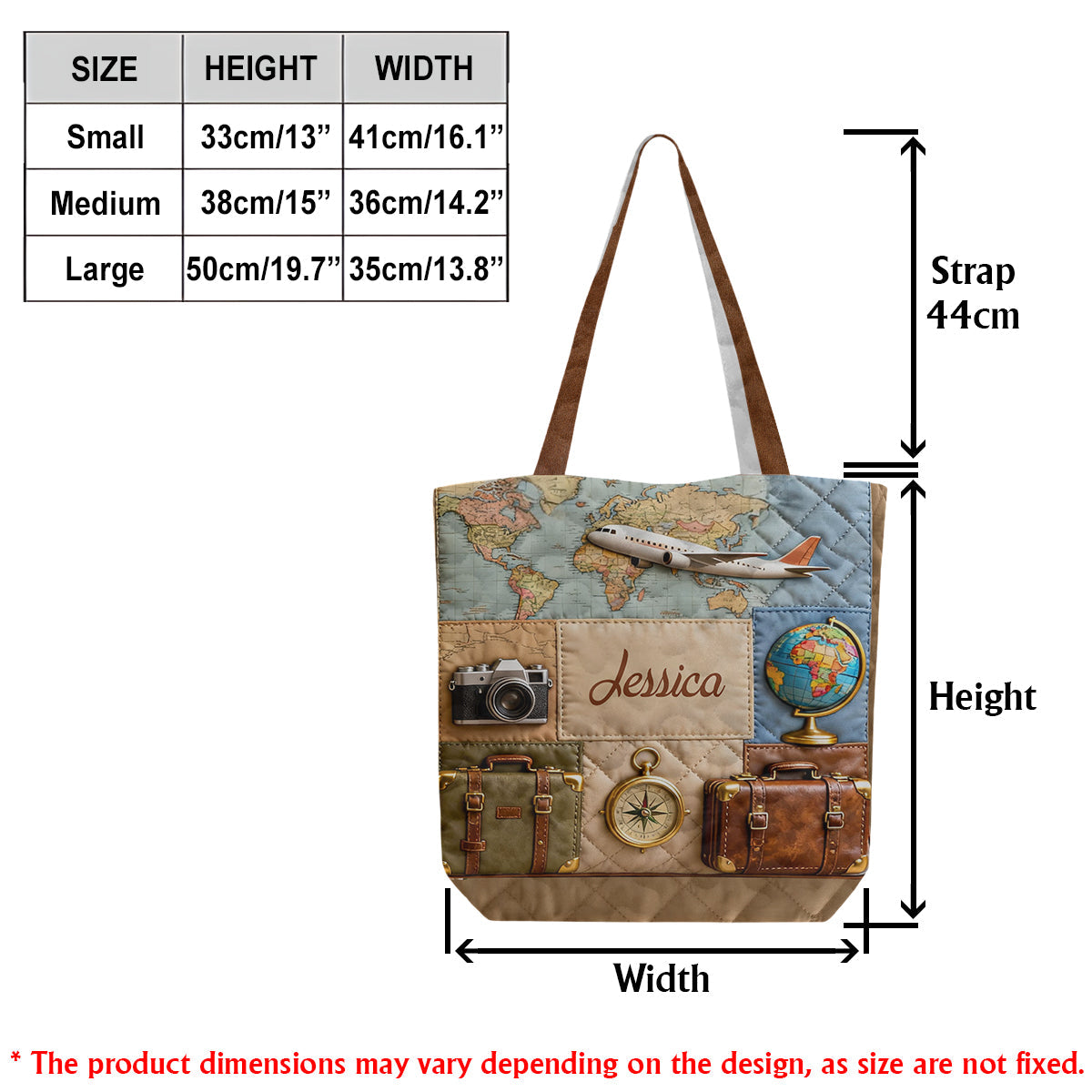 Reisen ist meine Therapie – Personalisierte gesteppte Reisetasche