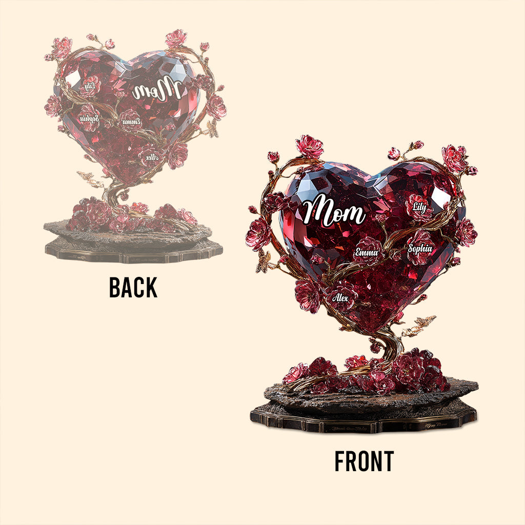 Beste Mama aller Zeiten – Personalisierte Acrylplakette in individueller Form für die Mutter