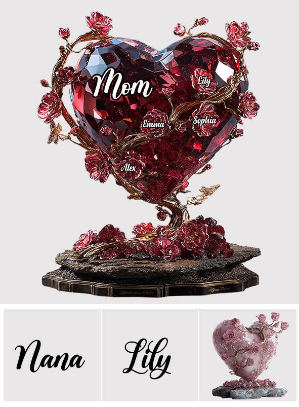 Beste Mama aller Zeiten – Personalisierte Acrylplakette in individueller Form für die Mutter