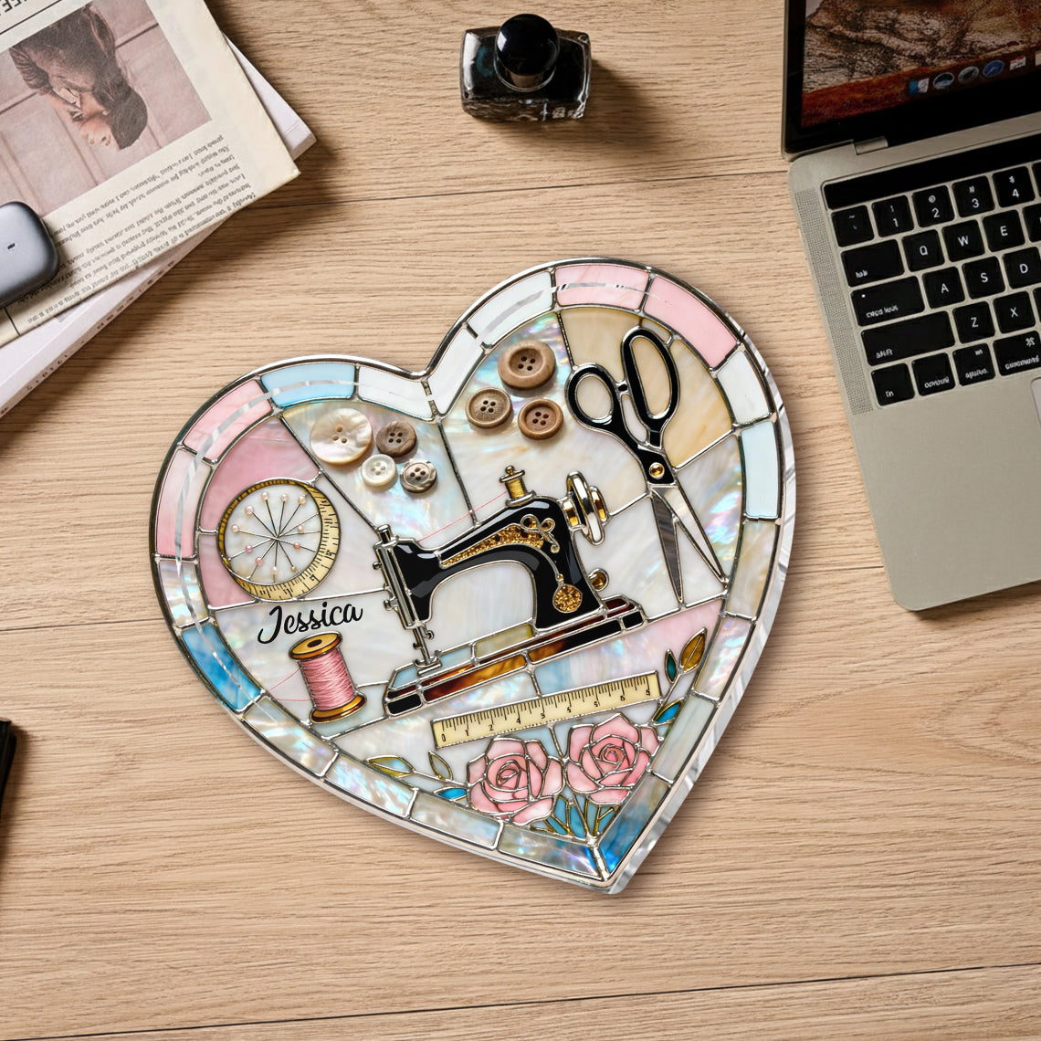 Nähbegeisterte – Personalisierte Nähutensilien-Aufbewahrungsschale