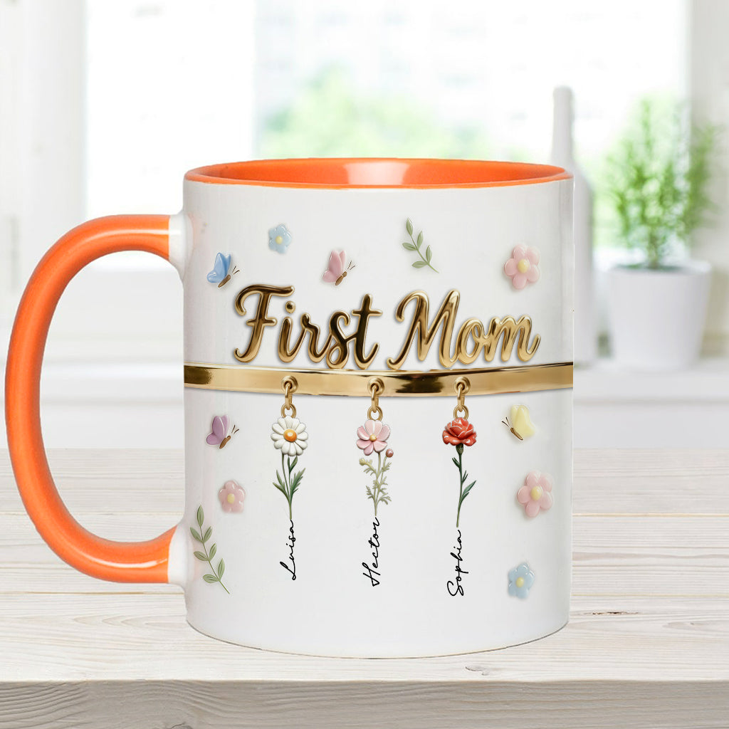 Erst Mama, jetzt Oma – Personalisierte Tasse und Untersetzer mit Oma-Motiv
