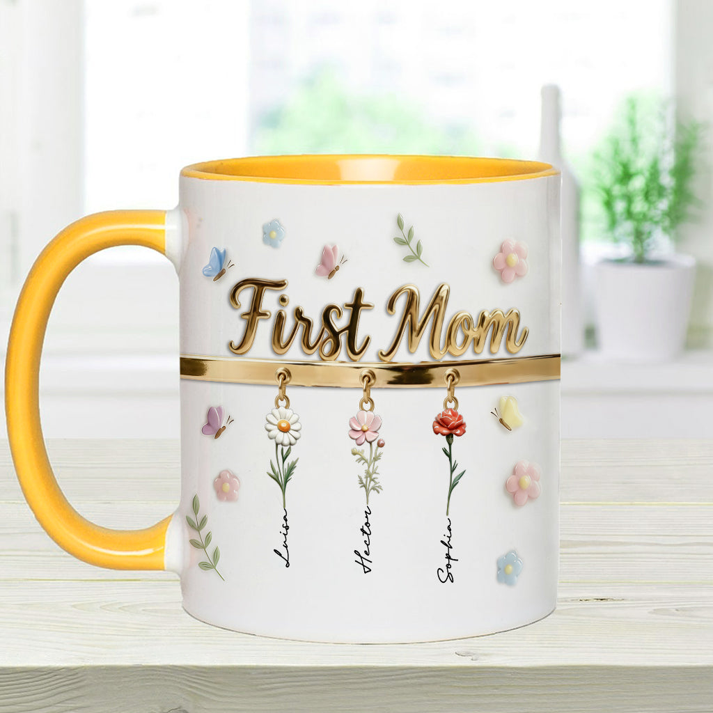 Erst Mama, jetzt Oma – Personalisierte Tasse und Untersetzer mit Oma-Motiv