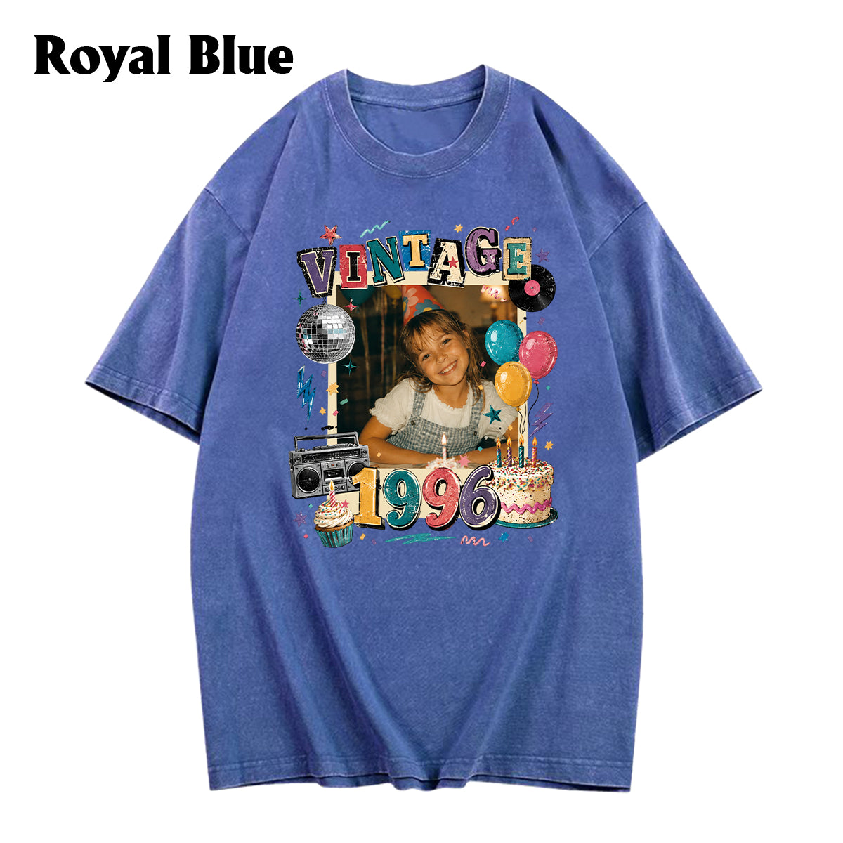 Birthday Gift - Personalized Birthday Washed T-Shirt