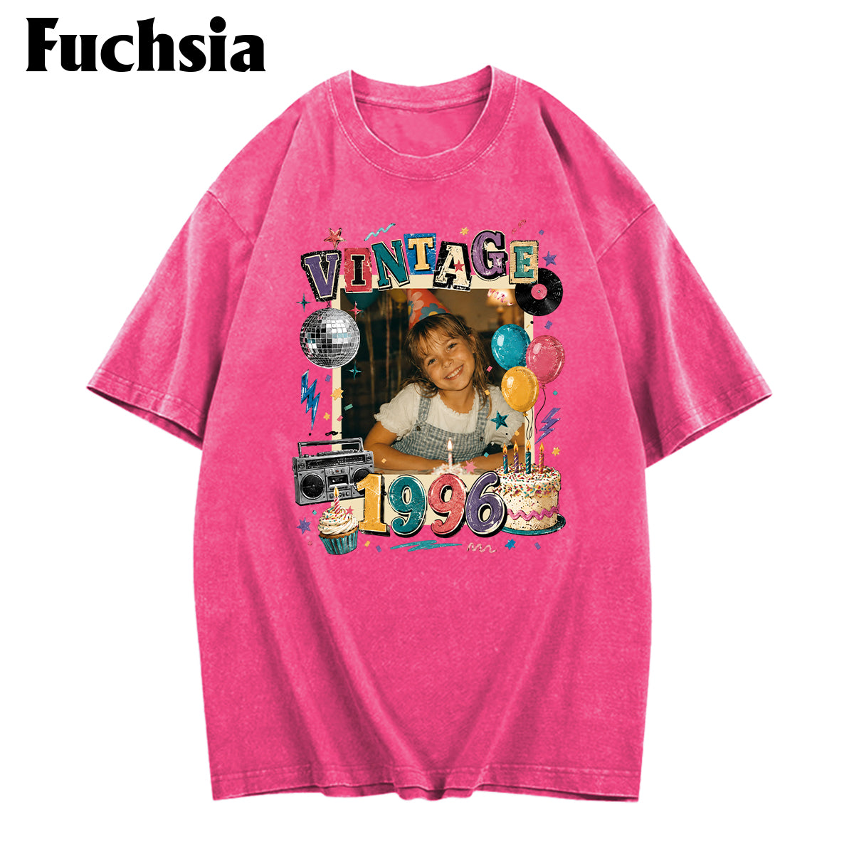 Birthday Gift - Personalized Birthday Washed T-Shirt