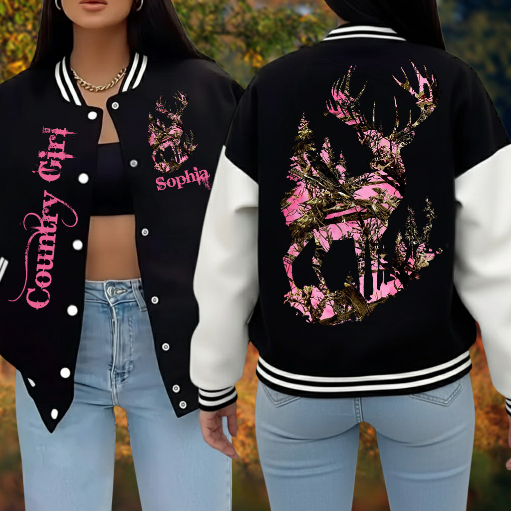 Country Girl – Personalisierte Jagd-Collegejacke